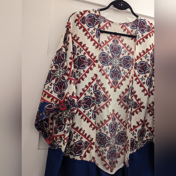 Zara Paisley Print Kimono Jacket Cardigan/CoverUp - Picture 7 of 10